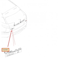 LR095739 Emblema-lipdukas VELAR D240 S (galinis)(RR Velar)