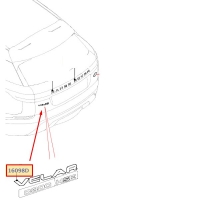 LR095745 Emblema-lipdukas VELAR D300 HSE (galinis)(RR Velar)